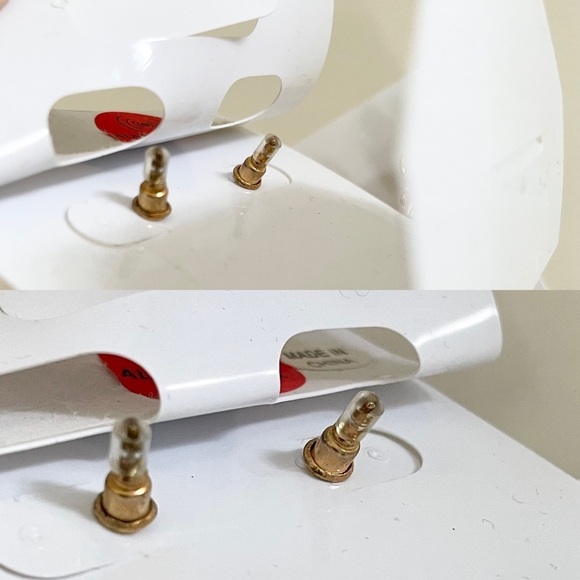 5-Piece Gold-Tone Heart & Cross Earrings and Large Hoops Earring Set - Picture 5 of 12